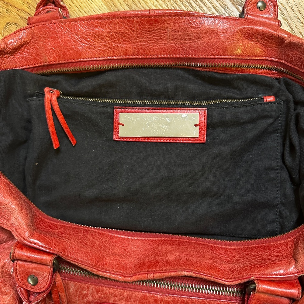Balenciaga Red Leather Women's Bag - Picture 5 of 6